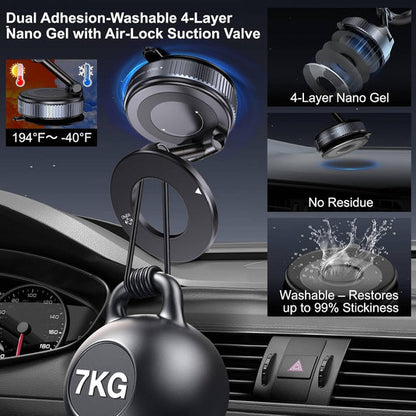 360° Magnetic Car Phone Holder – Strong Grip Mount